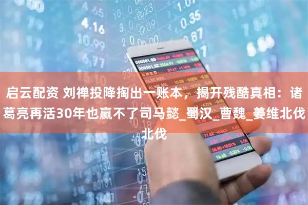 启云配资 刘禅投降掏出一账本，揭开残酷真相：诸葛亮再活30年也赢不了司马懿_蜀汉_曹魏_姜维北伐