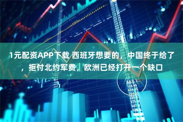 1元配资APP下载 西班牙想要的，中国终于给了，拒付北约军费，欧洲已经打开一个缺口